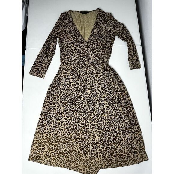 BCBG Maxazria Bohemian Cheetah Print Wrap Dress Size M - Picture 7 of 16